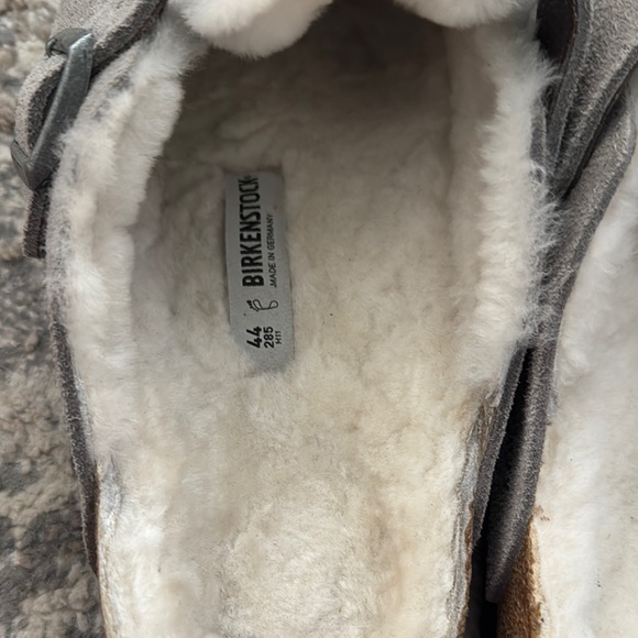 Men’s Birkenstock Boston Shearling - Suede Leather - Stone Coin sz 11 - Picture 4 of 4